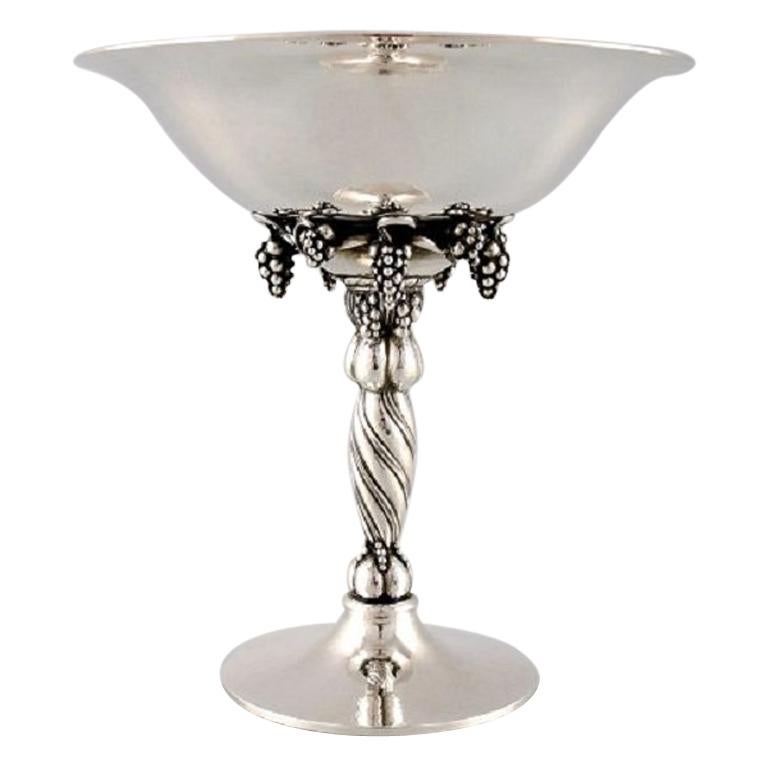 Georg Jensen Grape Centrepiece in Sterling Silver, a Pair of Centrepieces