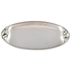 Georg Jensen "Blossom" Large Bread Tray in Sterling Silver