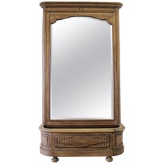 Early 20th Century Italian Trumeau Mirror with Planter Stand