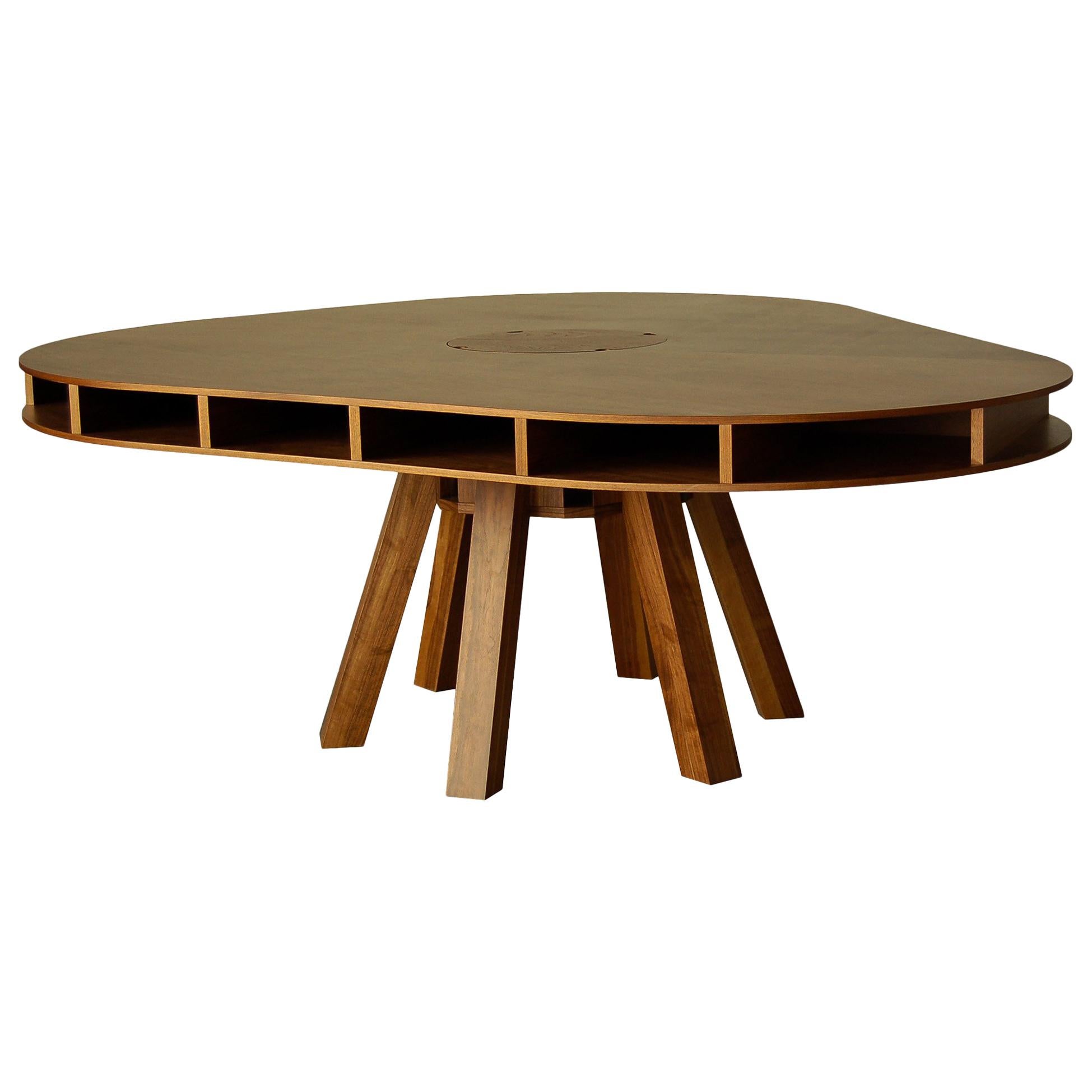 Clark Dining Table with Walnut Top and Walnut Legs For Sale