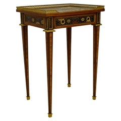 Siglo XIX, mesa central francesa de madera lacada Chinoiserie