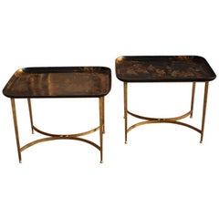 Pair of 19th Century French Coromandel Paper Mache Trays or Sofa Tables