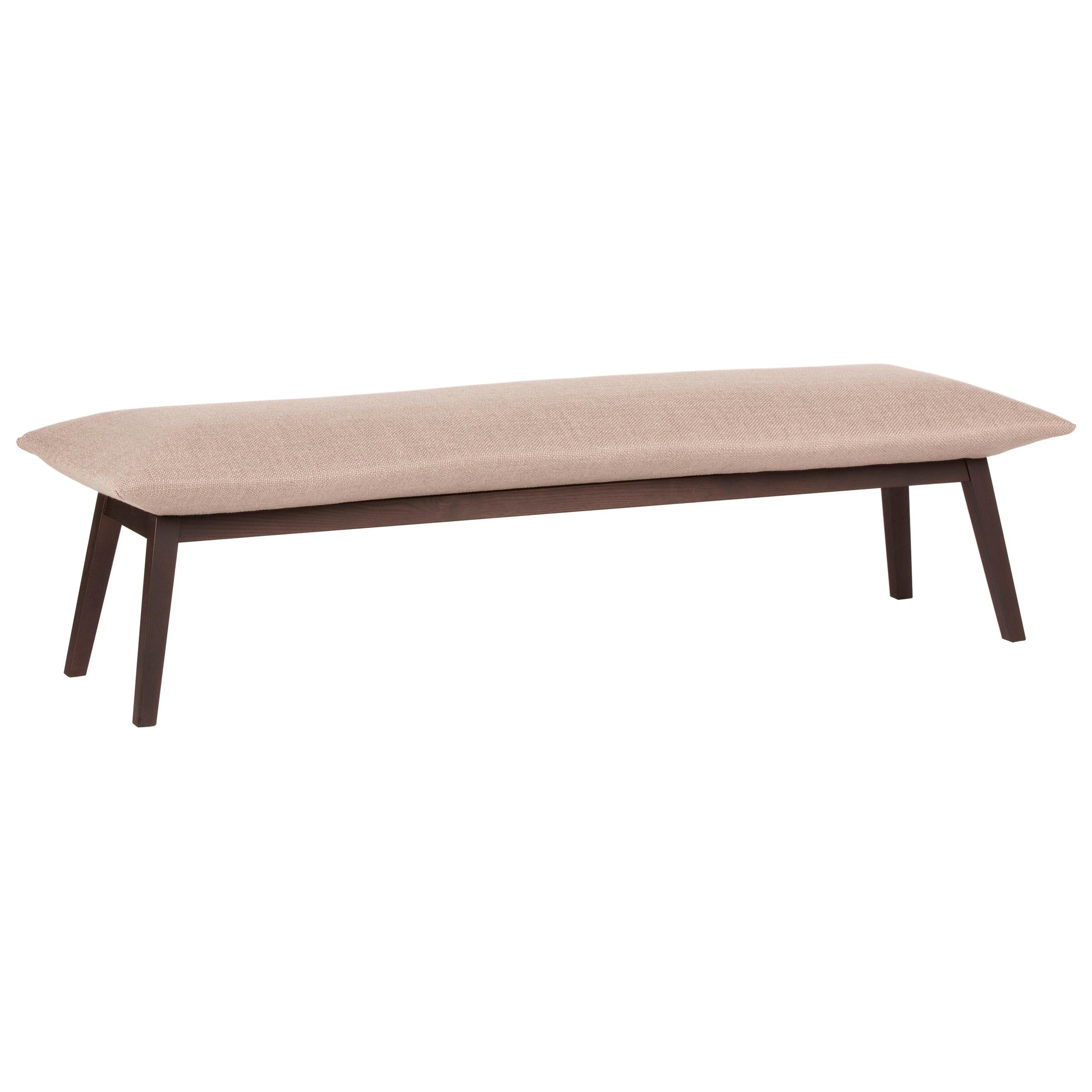 'NINA' Scandinavian Style Bench in Pastel Color with Solid Wood Structure For Sale