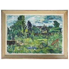 Retro 'Summer Wind' July 1961 Oil on Canvas Painting by John Bratby