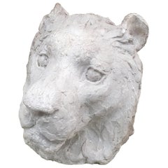 Ernestine Sirine-Real "Lioness's Head", Plaster, circa 1930