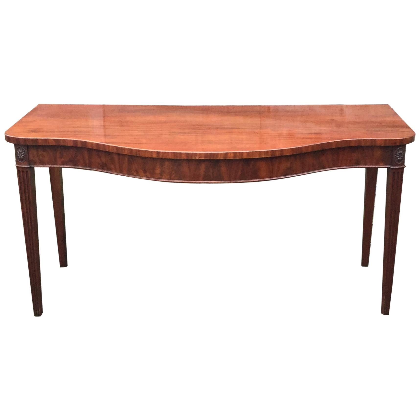 George III Period 18th Century Mahogany Serving Table For Sale