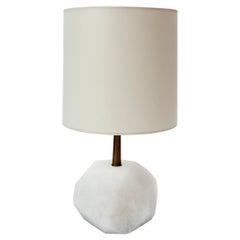 Glustin Luminaires Alabaster Monolith Faceted Table Lamps