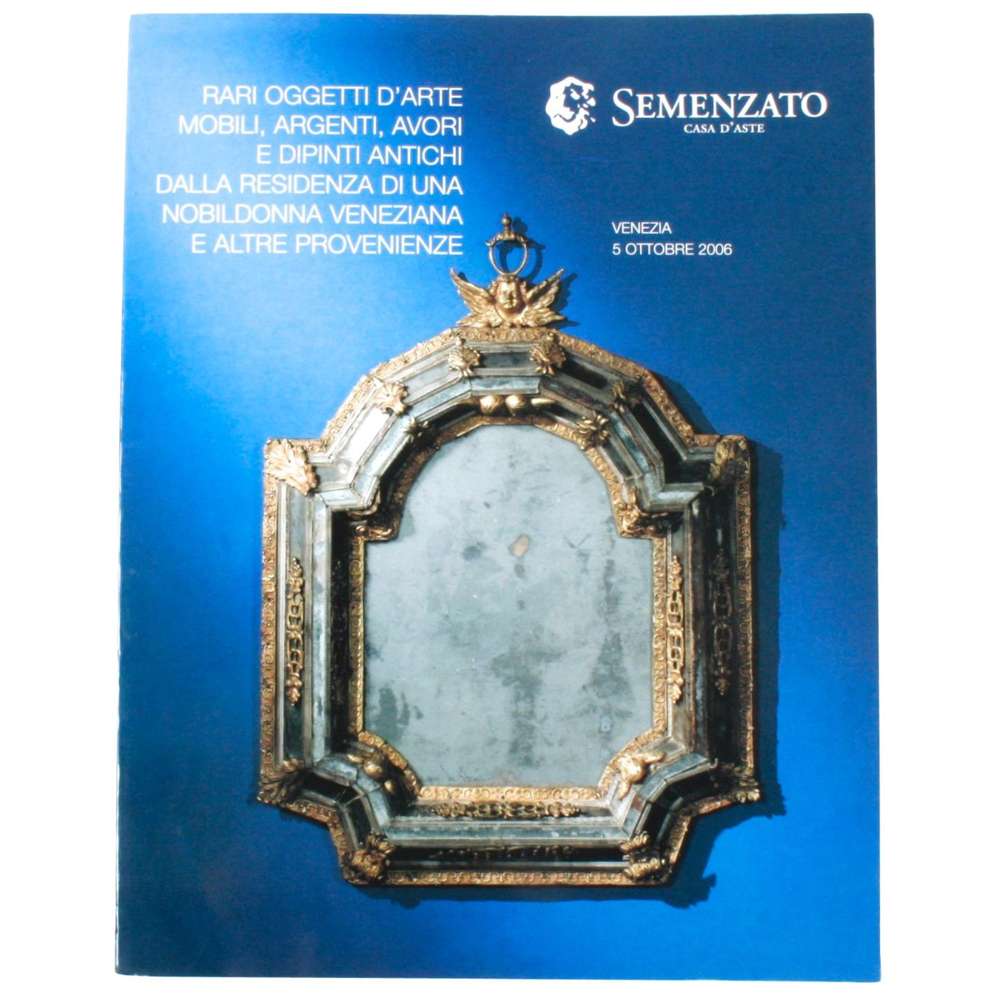 Auction Catalogue of Italian Fine Art, Silver, Ivory, and Venetian Objects, 2006 For Sale