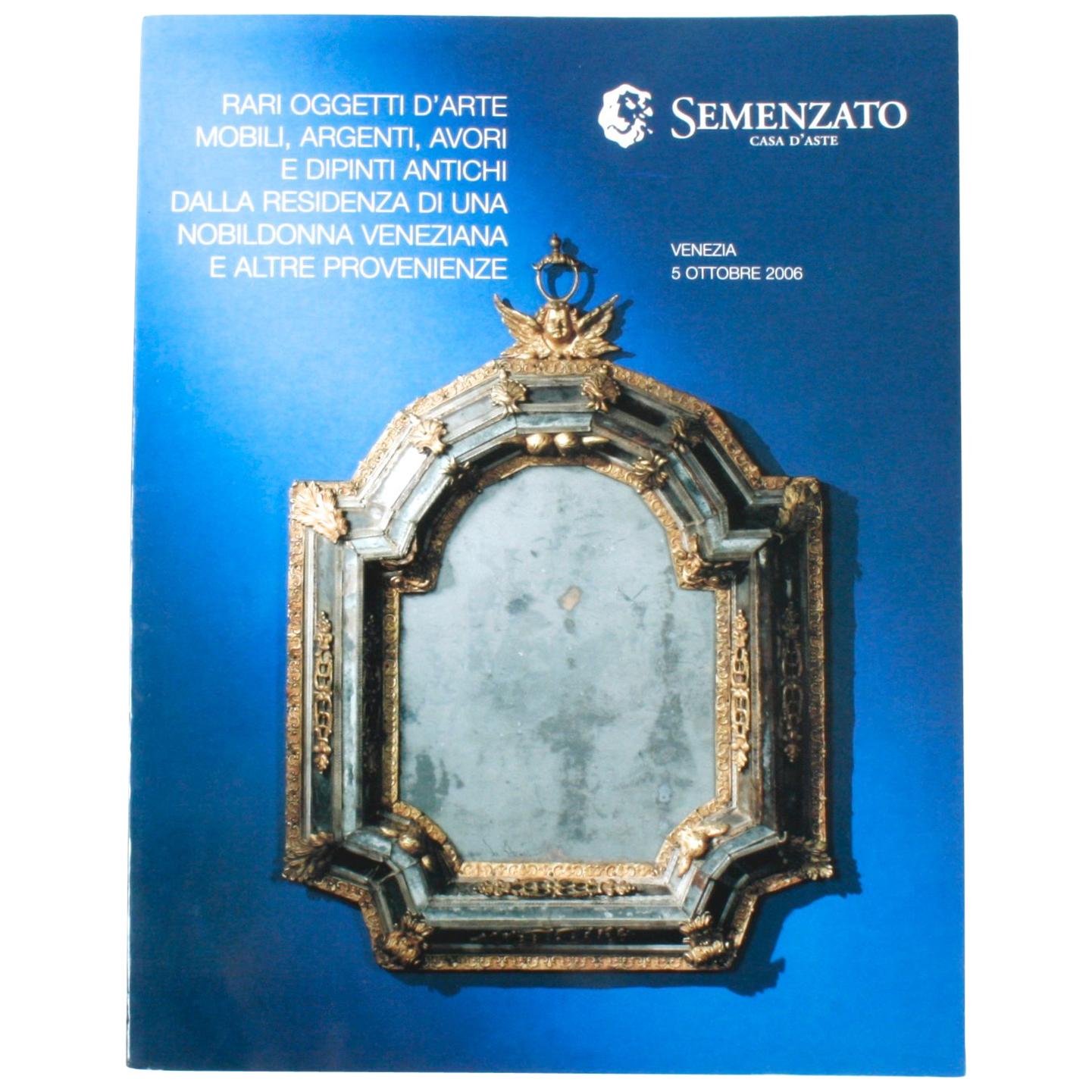 Auktionskatalog italienischer Kunstgegenstände, Silber, Elfenbein und venezianische Objekte, 2006