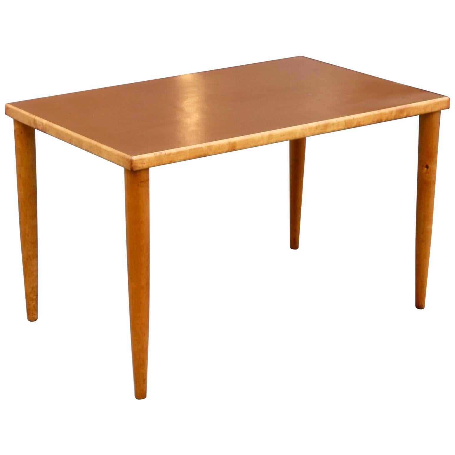 Bespoke Vintage Ilmari Tapiovaari 1950s Birch and Linoleum Top Desk by
