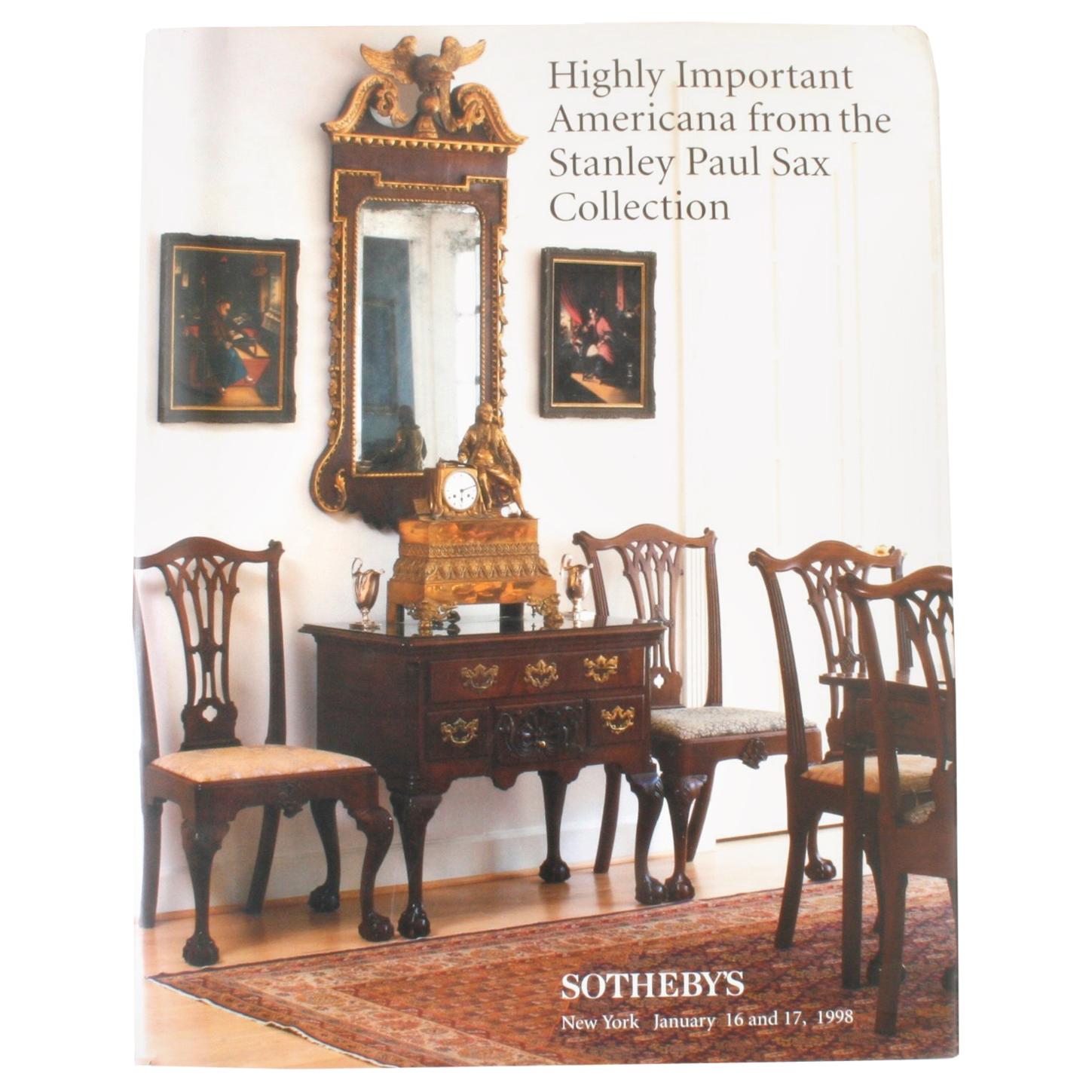 Sotheby's; Highly Important Americana from the Stanley Paul Sax Collection