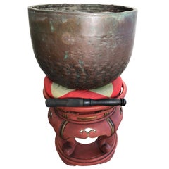 Japan Huge Bronze Antique Meditation Bell- Soothing Reverberating Sound