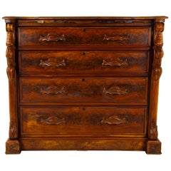 Antique Walnut Dresser, Vintage Dresser, Walnut, East Lake, America, 1880, B1485