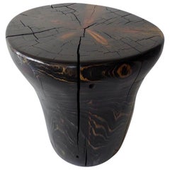 Solid Black Pine Side Table by Contemporary American Artist Daniel Pollock