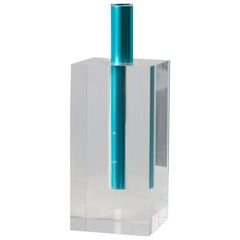 Shiro Kuramata - Vase en acrylique bleu