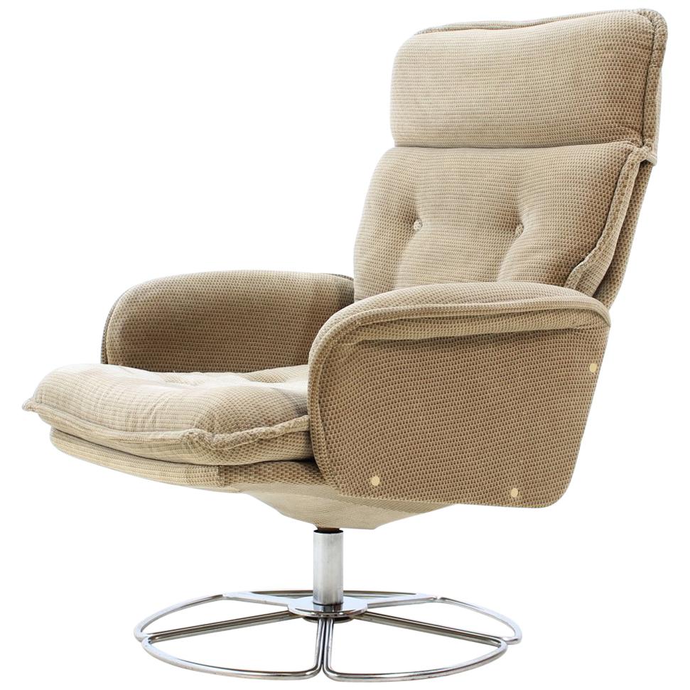 Retro Sweden Swivel Chair in Style of Bruno Mathsson, 1970s