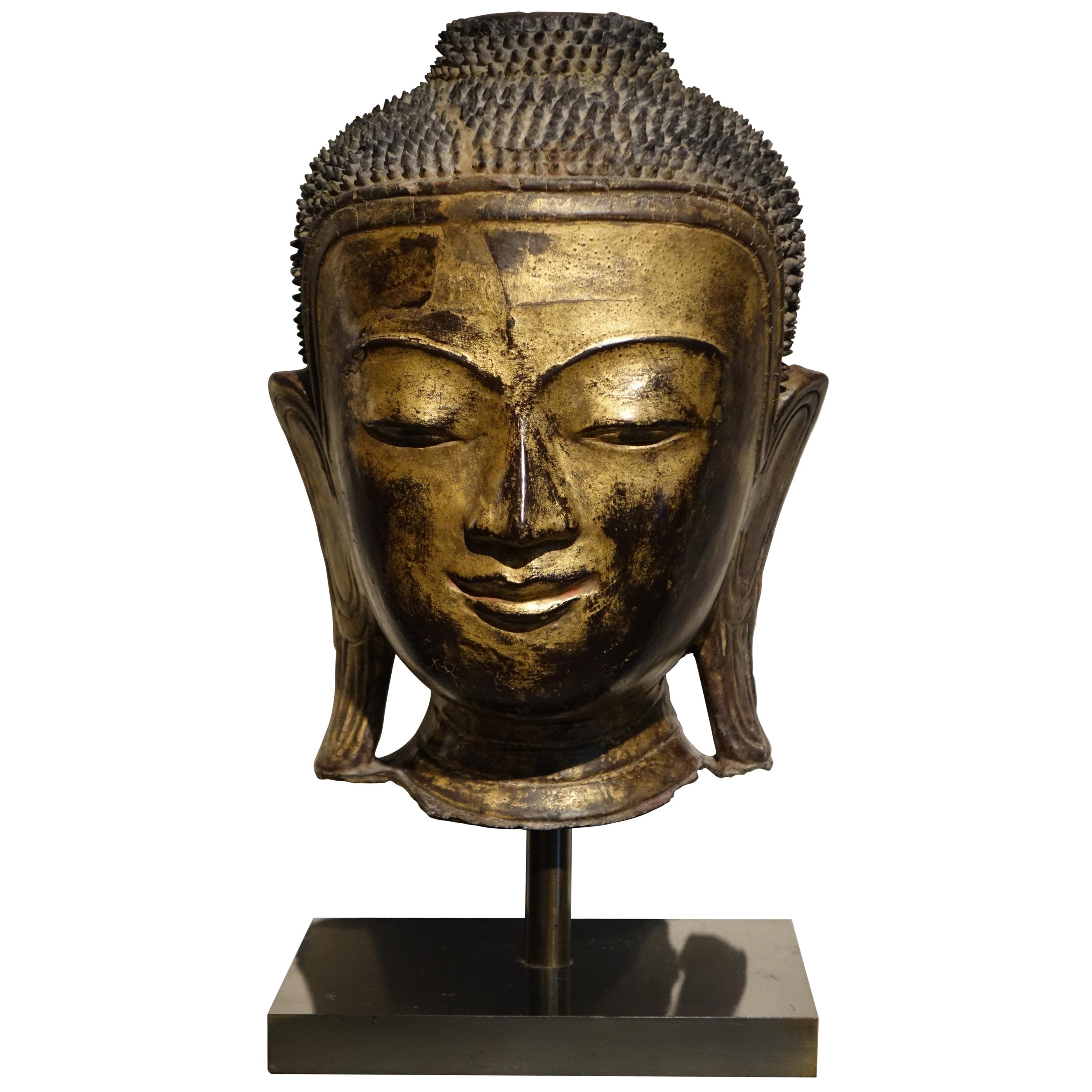 Buddha Head Cakyamuni, Burma, Early 19th Century