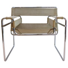 1960s Wassily B3 Chair by Marcel Breuer for Gavina in Canvas