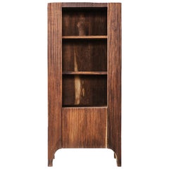 Contemporary Brutalist Style Cupboard in Solid Oak (dark)