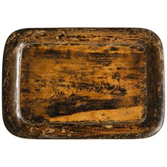 19th Century English Dish Carved Tray