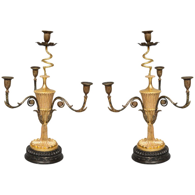 Early Italian Tall Brass Candlesticks – Yew Tree House