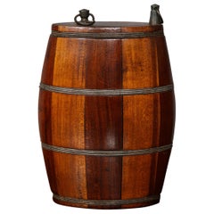 Antique Unusual Barrel Form Flask