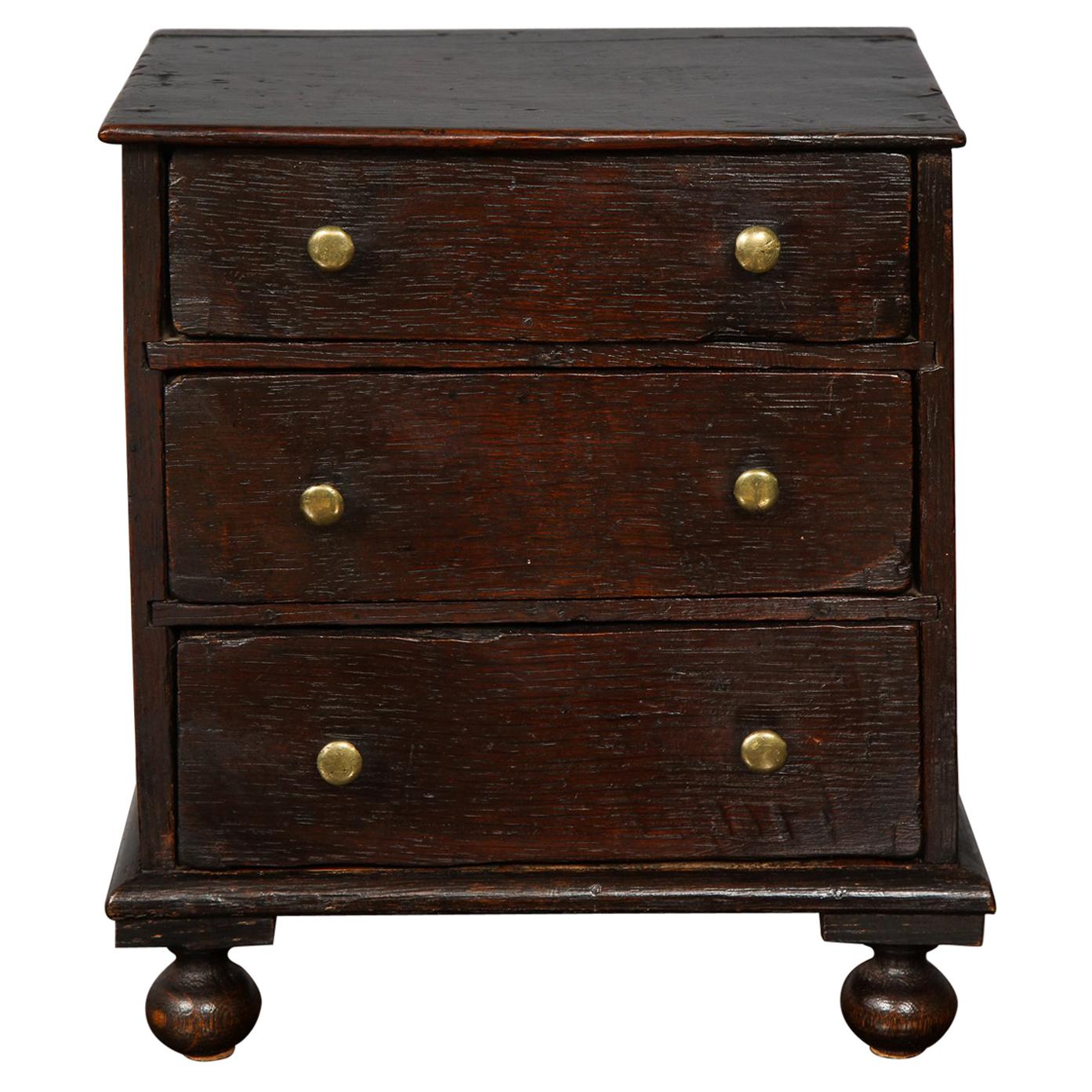 Miniature English or Welsh Oak Chest of Drawers
