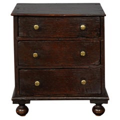 Antique Miniature English or Welsh Oak Chest of Drawers
