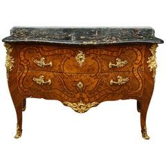 Antique Important Louis XV Inlaid Kingwood Commode by Pierre Migeon
