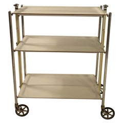 1950s French Industrial Serving Cart