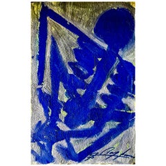 Jesús Chucho Reyes Ferreira, Blue Skeleton, Anilines on China Paper