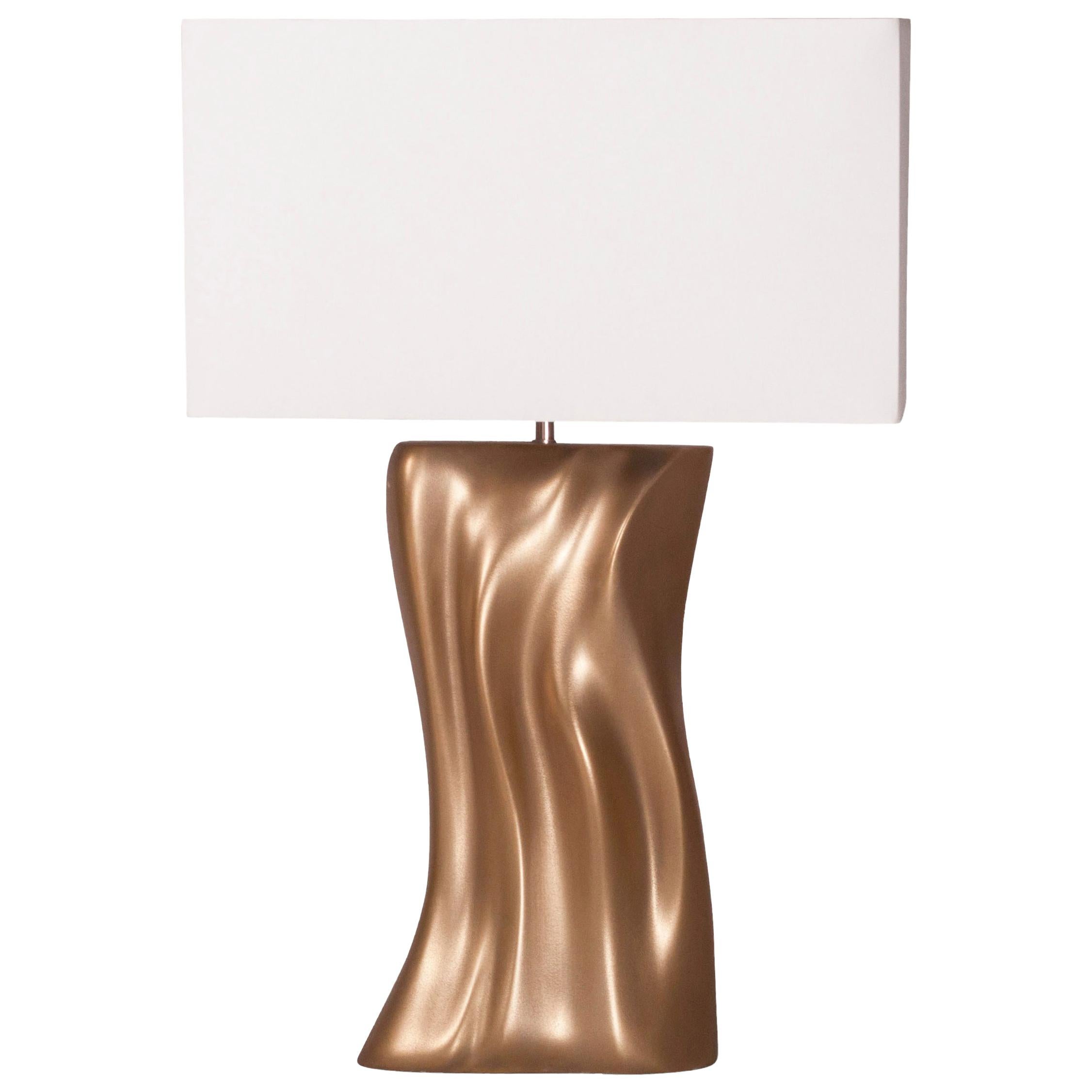 Amorph Doris Table Lamp Gold Finish Ivory Silk Shade