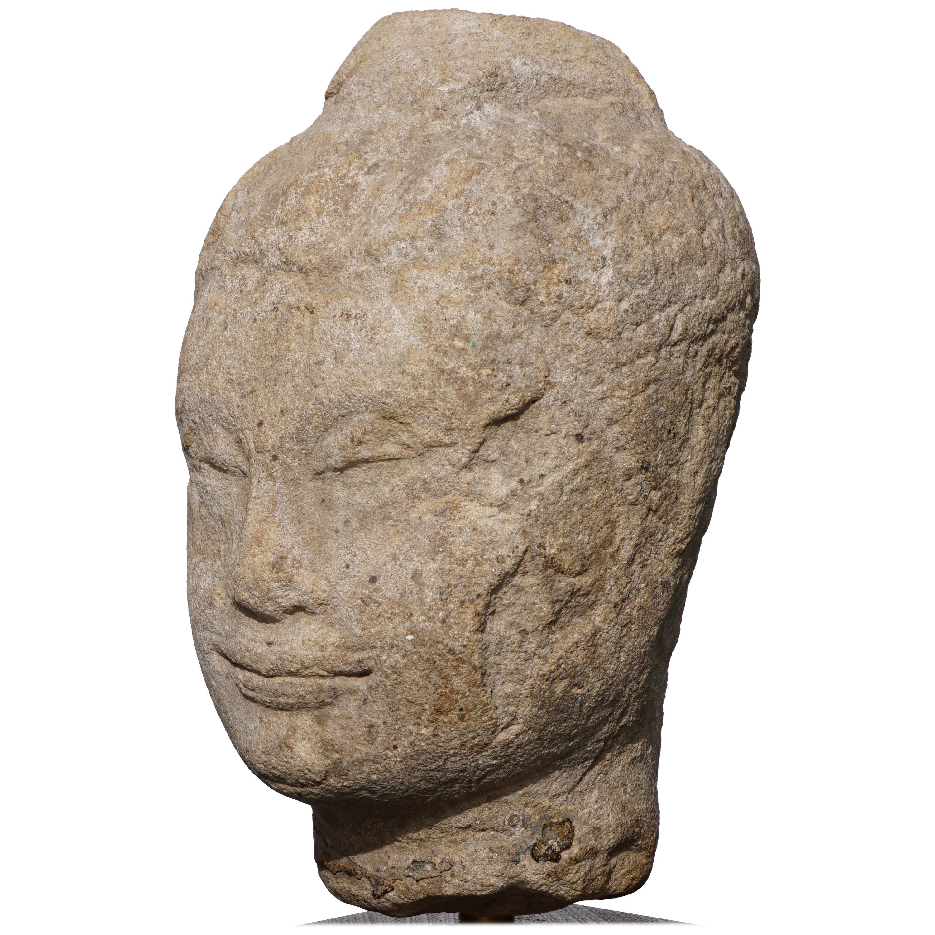 15th-16th Century Thai Sandstone Buddha Head