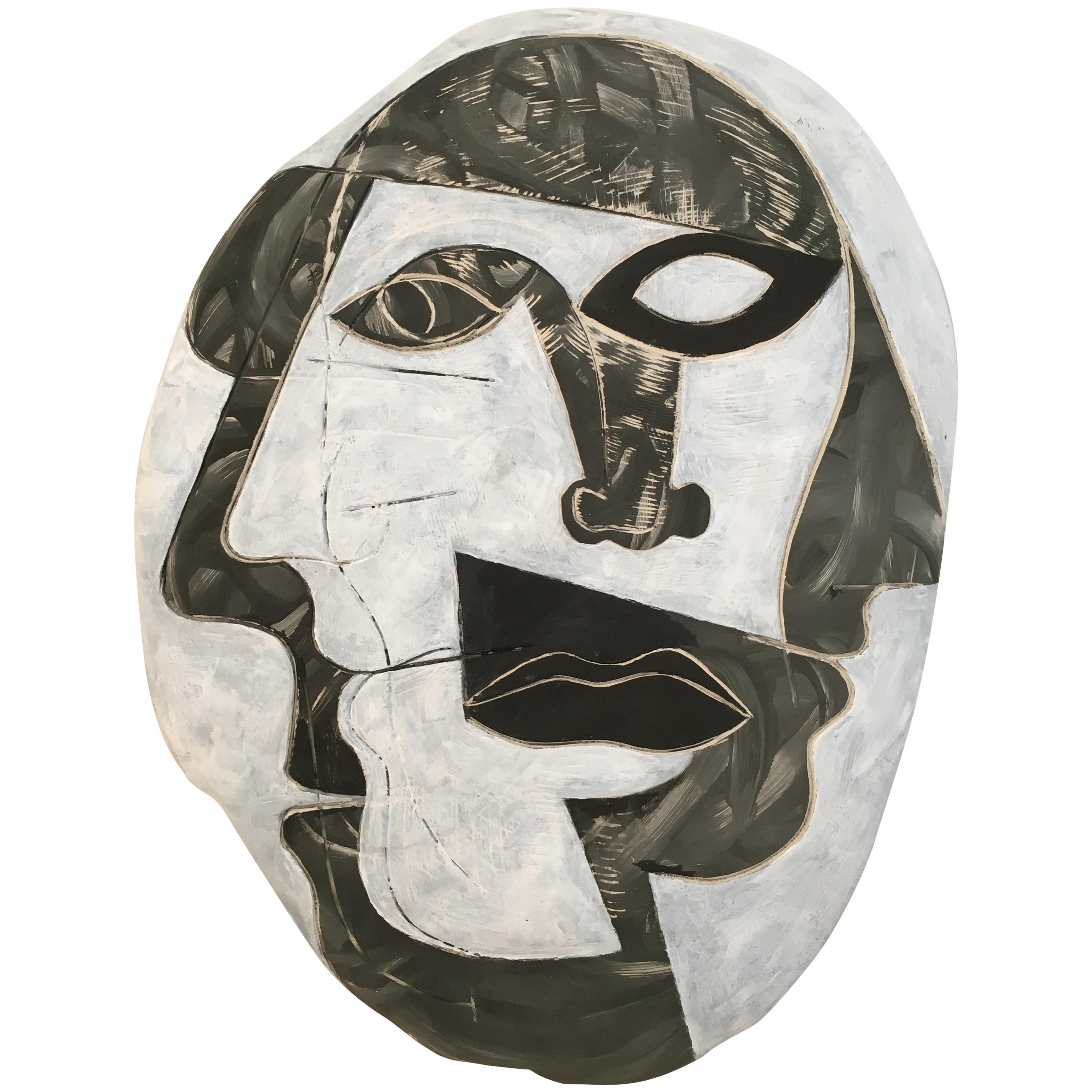 Doug Rochelle La Mano Pottery Cubist Mask