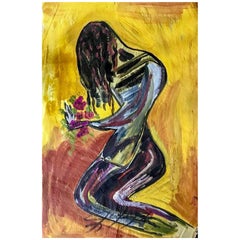 Jesús ‘Chucho’ Reyes Ferreira, Yellow Christ, Mixed on China Paper