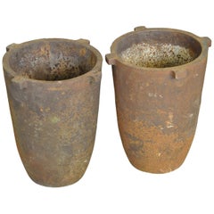 Pair of 19th Century French Foundry Pots