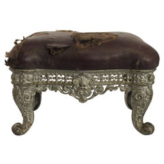 1890s Iron Ornate Footstool