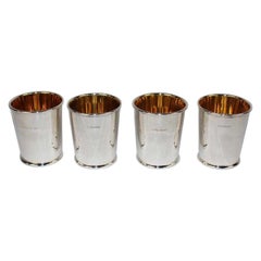 Four Scottish Cast Sterling Mint Julep Cups, Edinburgh, 2005