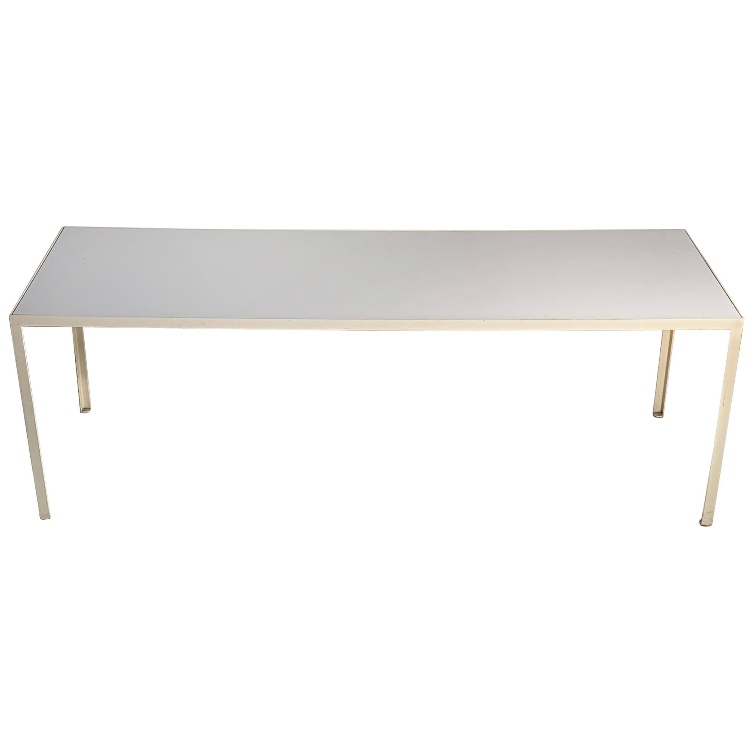 Vintage George Nelson Herman Miller Steel Frame White Coffee Table For Sale