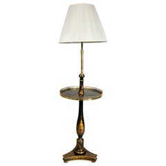 Antique Regency Style Japanned Floor Lamp