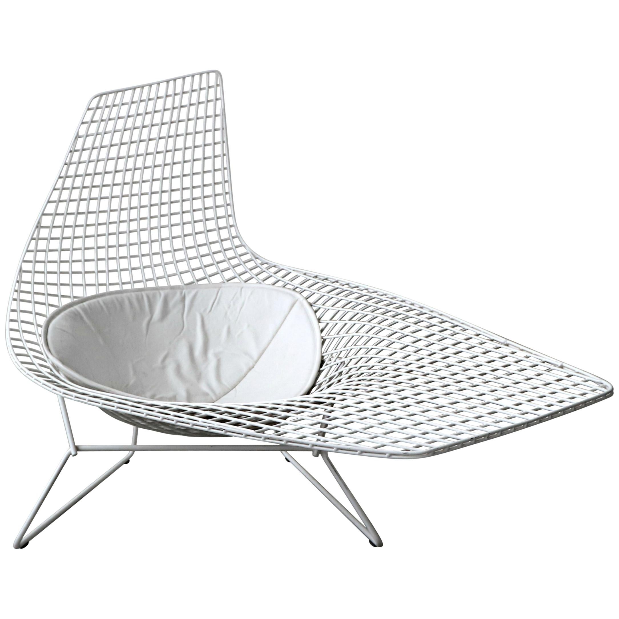 Authentic Knoll Bertoia Asymmetric Chaise For Sale at 1stDibs