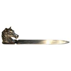 Vintage Reed and Barton Silver Plate Horse Head Letter Opener