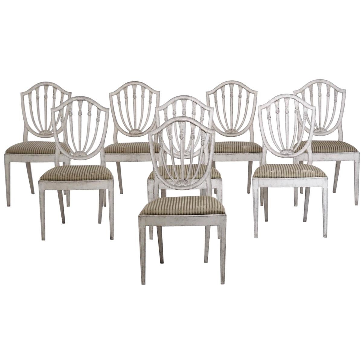 Set of 8 Chairs, Probably Danish, in the Style of C.J. Lillie, 19th Century
