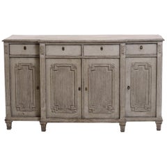 Four-Door Gustavian Breakfront Sideboard, 19th Century