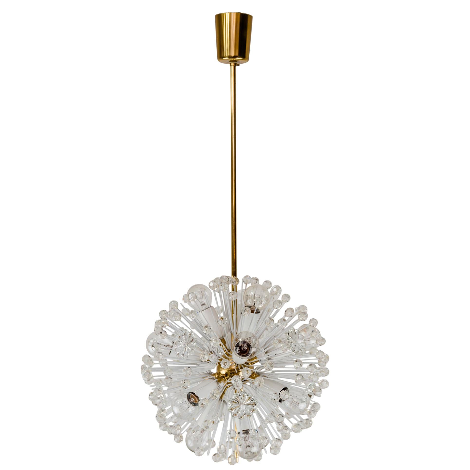 Mid-Century Modernist Chandelier "Sputnik" by Emil Stejnar for Rupert Nikoll