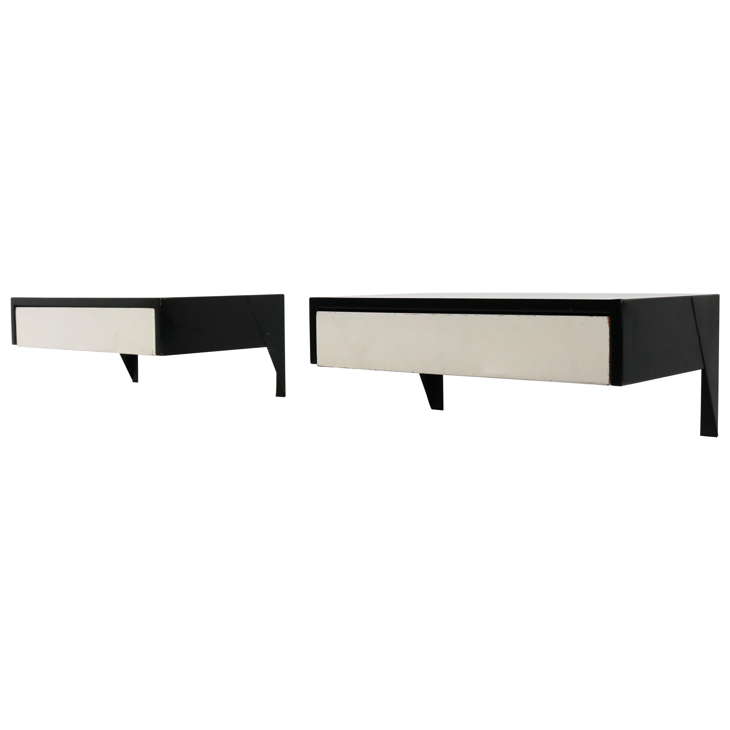 Rare Pair of Drawer Units DD01 by Martin Visser for 'T Spectrum 1950 Black White