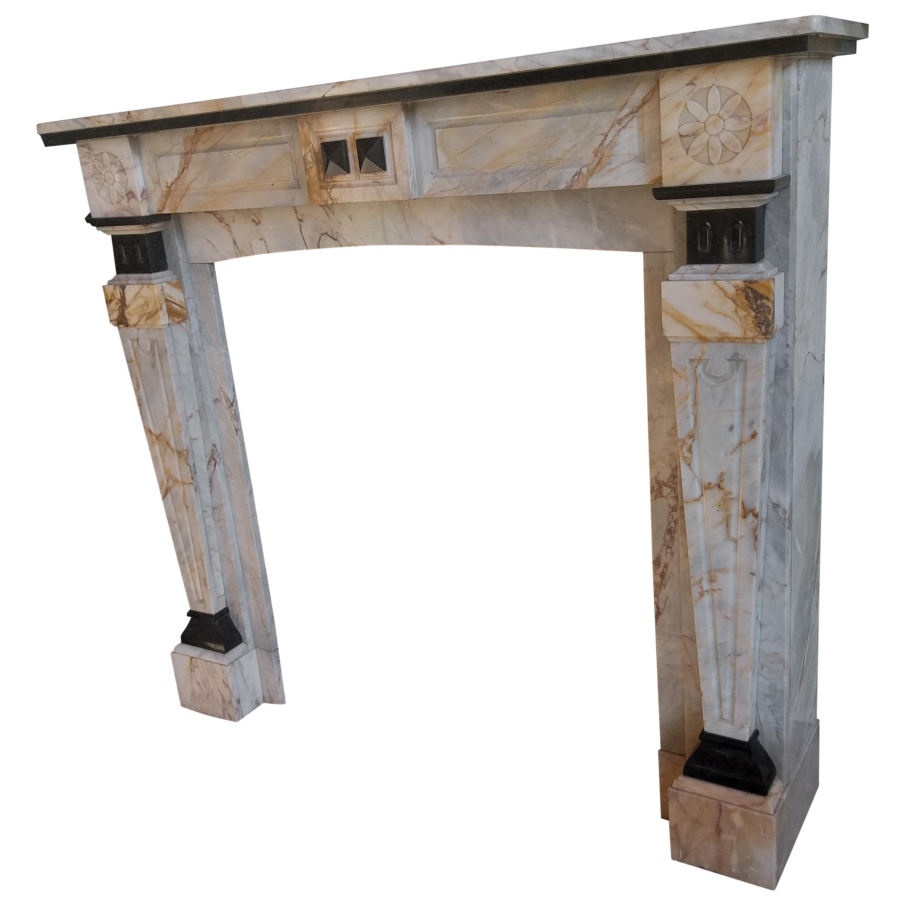 ART DECO Marble Fireplace For Sale