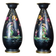Pair of Vases with a Japanese Motif from the 1930s