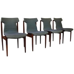 Vintage Set of Four Rosewood Dining Chairs by Inger Klingenberg for Fristho, circa 1960