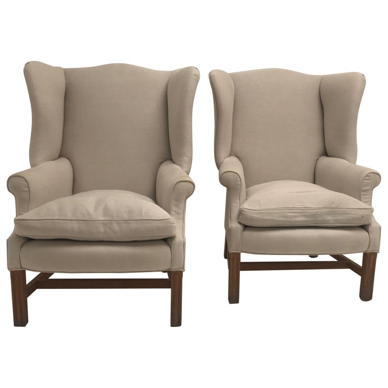 Pair of Wing Chairs, England For Sale at 1stdibs